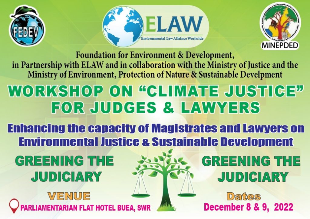 fedev and elaw workshop on climate justice